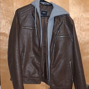 Forever 21 brown leather jacket